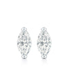 RhythmRocks 14k Gold Lab Grown Marquise Diamond Stud Earrings 0.25 ct. tw. V-End Prong Screw-Back (E-F VS)