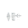 RhythmRocks 14k Gold Lab Grown Marquise Diamond Stud Earrings 0.25 ct. tw. V-End Prong Screw-Back (E-F VS)