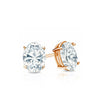 RhythmRocks 14k Gold Lab Grown Oval Diamond Stud Earrings 0.25 ct. tw. 4-Prong Push-Back (E-F VS)