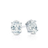 RhythmRocks 14k Gold Lab Grown Oval Diamond Stud Earrings 0.25 ct. tw. 4-Prong Push-Back (E-F VS)