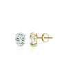 RhythmRocks 14k Gold Lab Grown Oval Diamond Stud Earrings 0.25 ct. tw. 4-Prong Screw-Back (E-F VS)