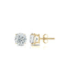 RhythmRocks 14k Gold Lab Grown Round Diamond Stud Earrings 0.25 ct. tw. 4-Prong Push-Back (E-F VS)