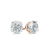 RhythmRocks 14k Gold Lab Grown Round Diamond Stud Earrings 0.25 ct. tw. 4-Prong Push-Back (E-F VS)