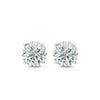 RhythmRocks 14k Gold Lab Grown Round Diamond Stud Earrings 0.25 ct. tw. 4-Prong Push-Back (E-F VS)