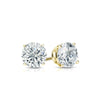 RhythmRocks 14k Gold Lab Grown Round Diamond Stud Earrings 0.25 ct. tw. 4-Prong Push-Back (E-F VS)