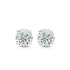 RhythmRocks 14k Gold Lab Grown Round Diamond Stud Earrings 0.25 ct. tw. 4-Prong Screw-Back (E-F VS)