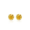 RhythmRocks 14k Gold Lab Grown Round Yellow Diamond Stud Earrings 0.25 ct. tw. 4-Prong Screw-Back (Yell VS)