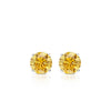 RhythmRocks 14k Gold Lab Grown Round Yellow Diamond Stud Earrings 0.25 ct. tw. 4-Prong Screw-Back (Yell VS)