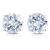 RhythmRocks Sterling Silver Moissanite Stud Earrings 1.00 ct. tw. 4-Prong Push-Back