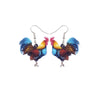 Rooster Drop Earrings