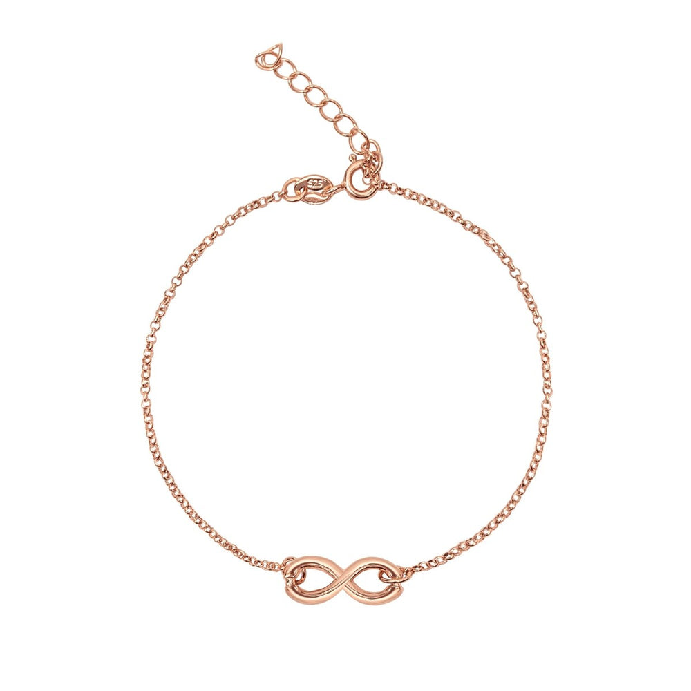 Rose Gold-Plated Sterling Silver Infinity Bracelet