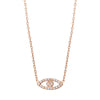 Rose Gold-Plated Sterling Silver & Cubic Zirconia Eye Necklace - White