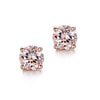 Rose Goldtone Cubic Zirconia Circular Stud Earrings