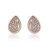 Rose Goldtone Cubic Zirconia Pave Teardrop Earrings