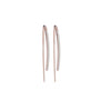 Rose Goldtone Cubic Zirconia Threader Earrings