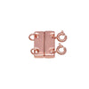 Rose Goldtone Double Necklace Spacer Clasp - White