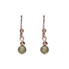 Rose Goldtone Simulated African Turquoise Earrings