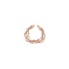 Rose Goldtone Swarovski Crystal Multi Strand Snake Chain Bracelet