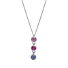 Rose, Pink Tanzanite Circular Drop Pendant With Swarovski Crystals