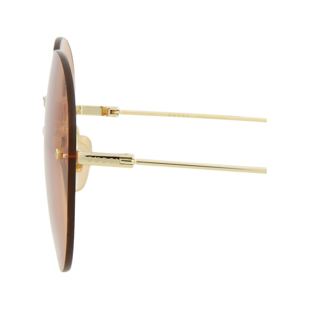 Gucci Round-Frame Metal Sunglasses - One Size