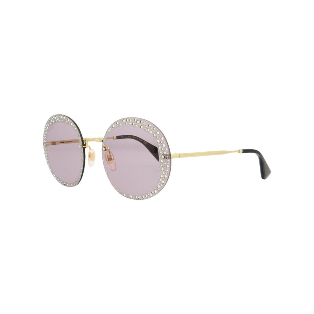 Gucci Round-Frame Metal Sunglasses - One Size