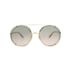 Round-Frame Metal Sunglasses - One Size