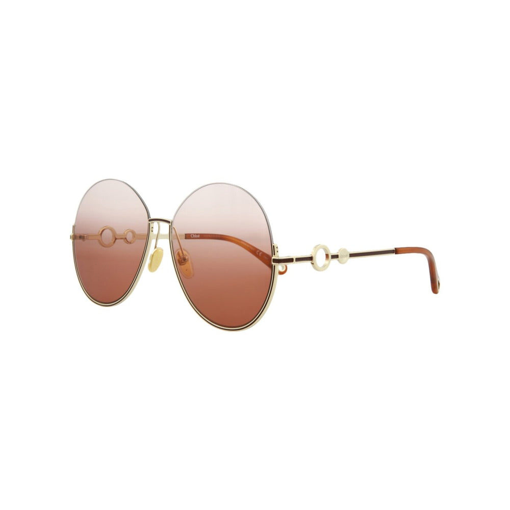 Chloé Round-Frame Metal Sunglasses - One Size