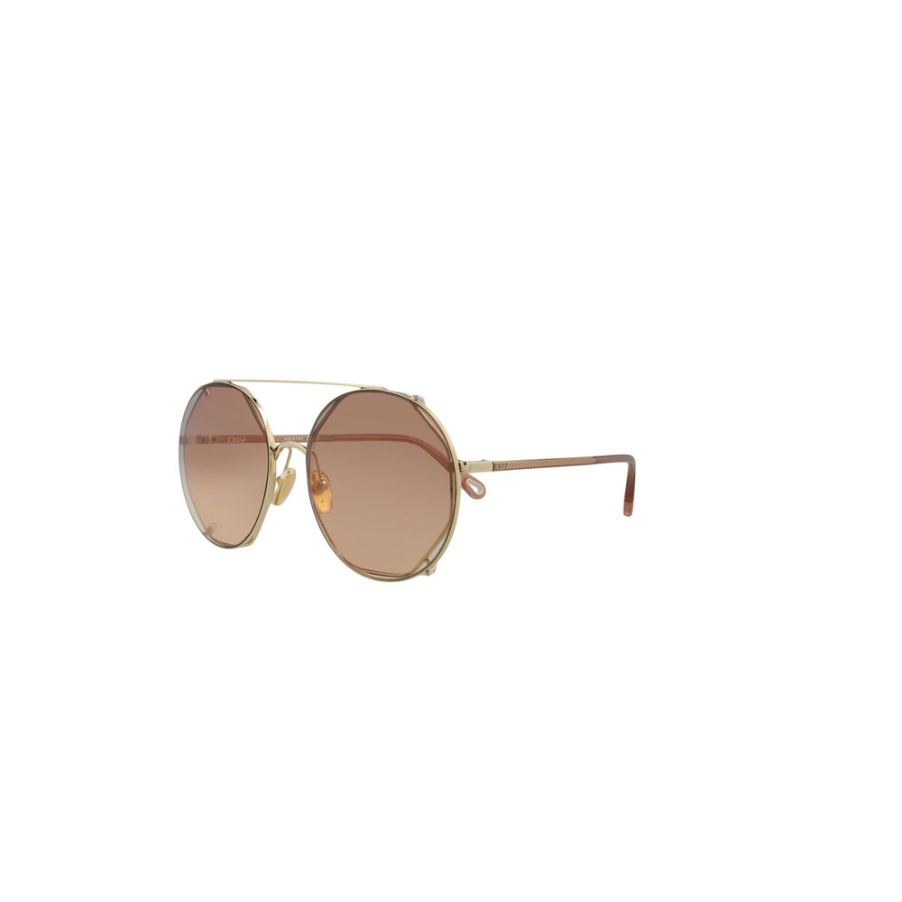 Chloé Round-Frame Metal Sunglasses - One Size