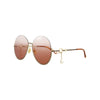 Chloé Round-Frame Metal Sunglasses - One Size