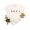 Row Of Christmas Trees Garment Dyed Tee