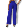 Royal Blue Elastic Waist Bootcut Pants