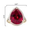 Ruby 18k Gold-Plated Teardrop Statement Ring