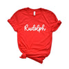 Rudolph Bold Cursive Short Sleeve Crewnneck Tee