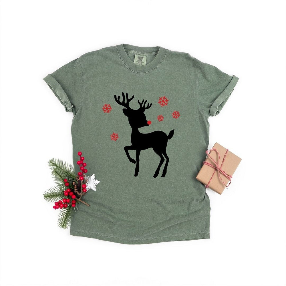 Rudolph Reindeer Garment Dyed Tee