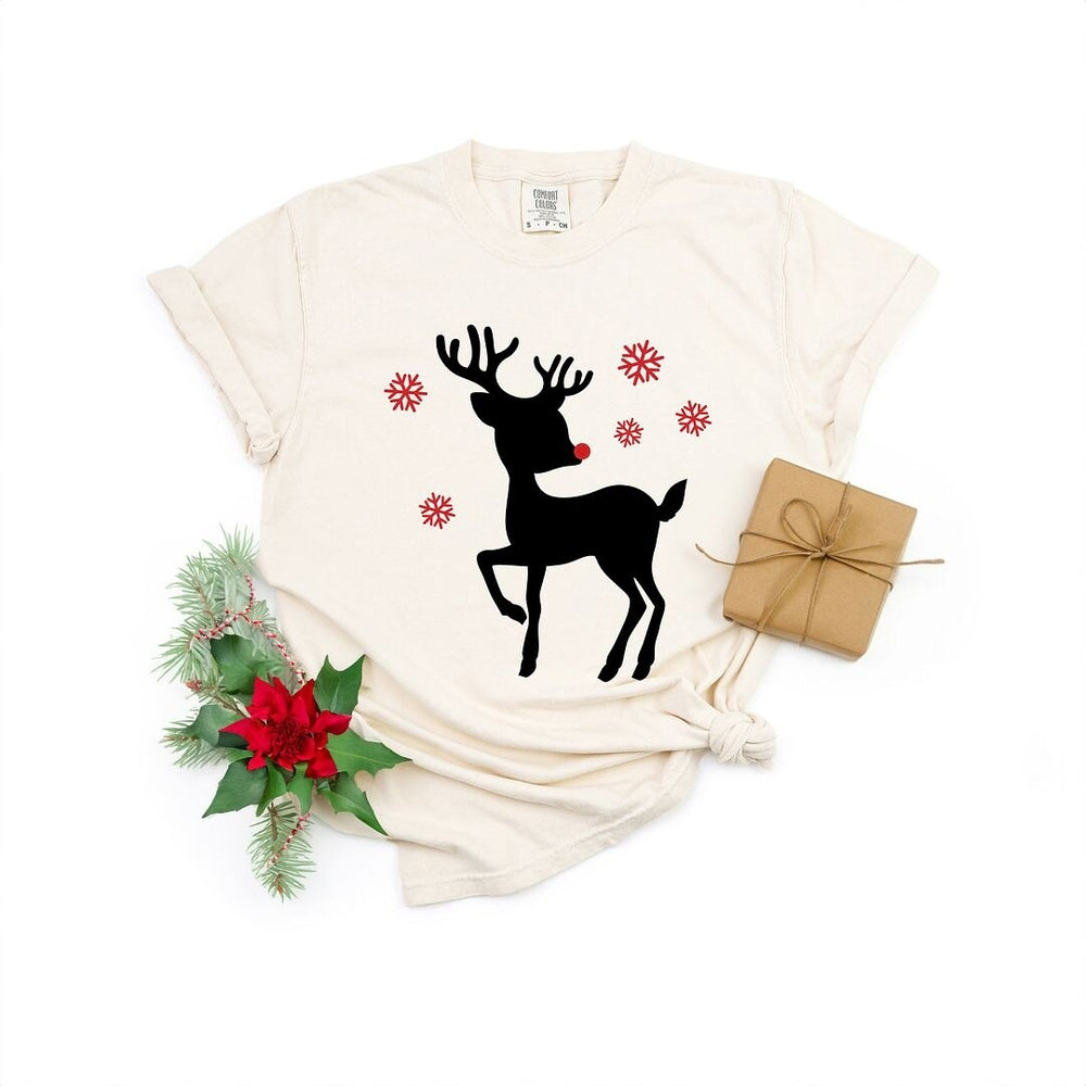 Rudolph Reindeer Garment Dyed Tee