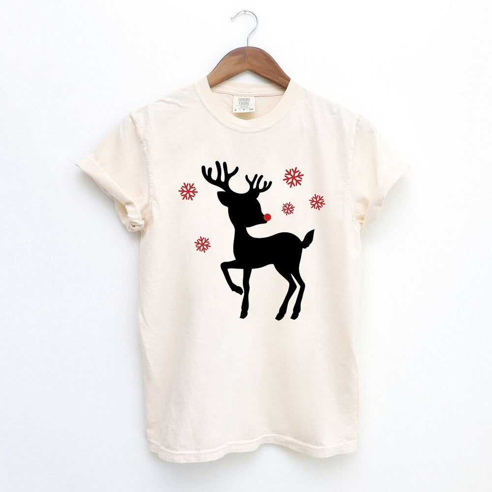 Rudolph Reindeer Garment Dyed Tee