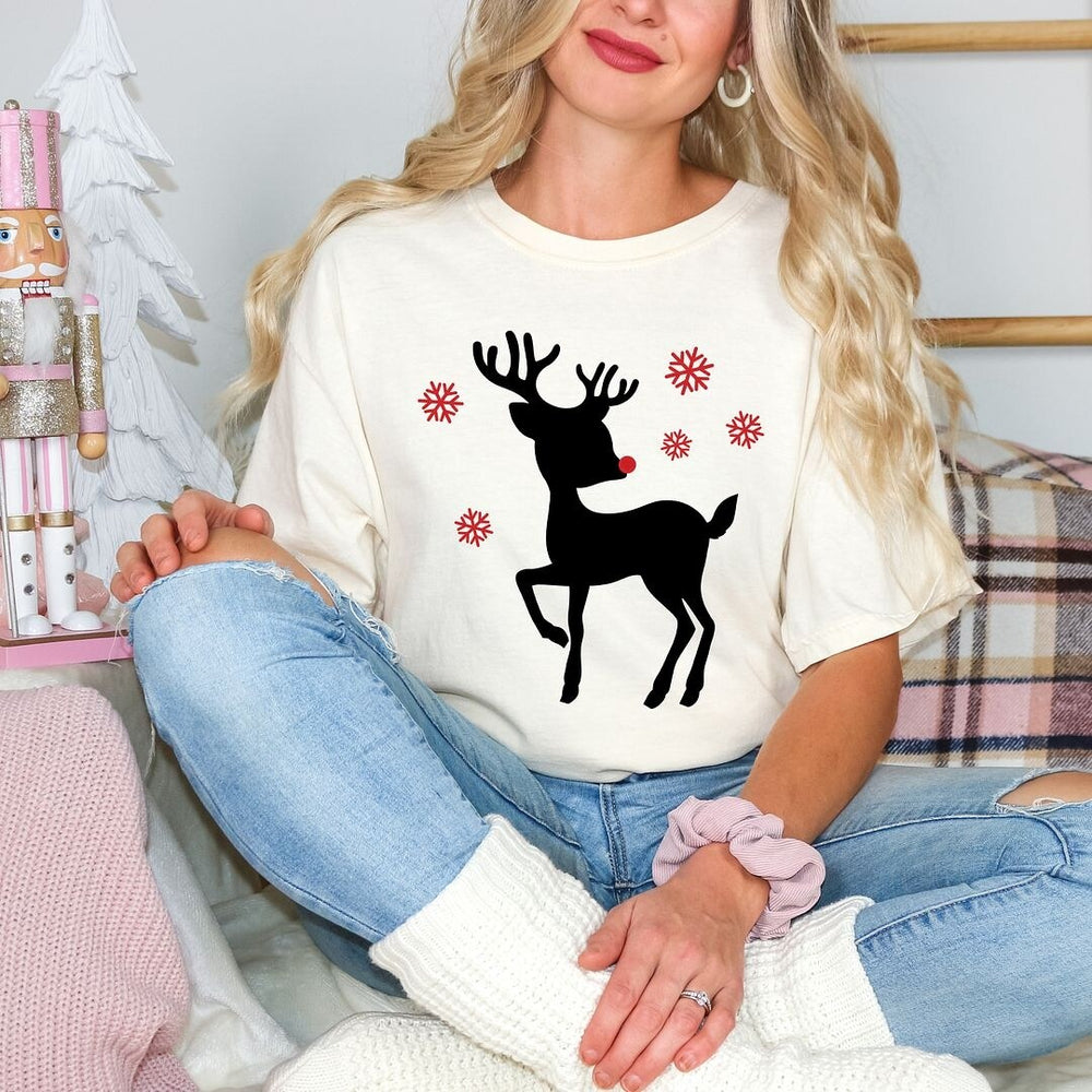 Rudolph Reindeer Garment Dyed Tee