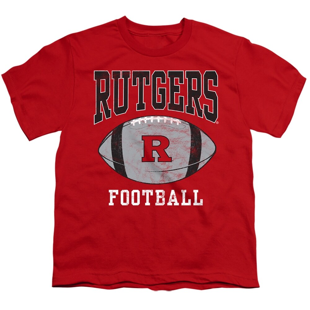 Rutgers University Football Ball Kids T Shirt for Youth Boys and Girls