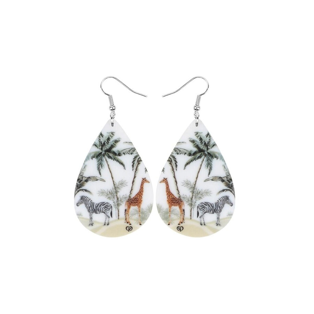 Safari Animals Teardrop Earrings