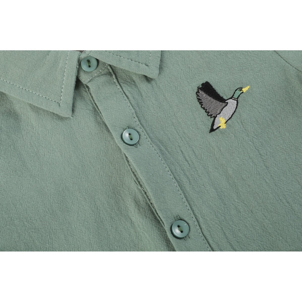 Sage Green Mallard Boys Dress Shirt