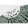 Sage Green Mallard Smocked Bishop Dress