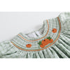 Sage Green Plaid Pumpkin Smocked Bishop Dress