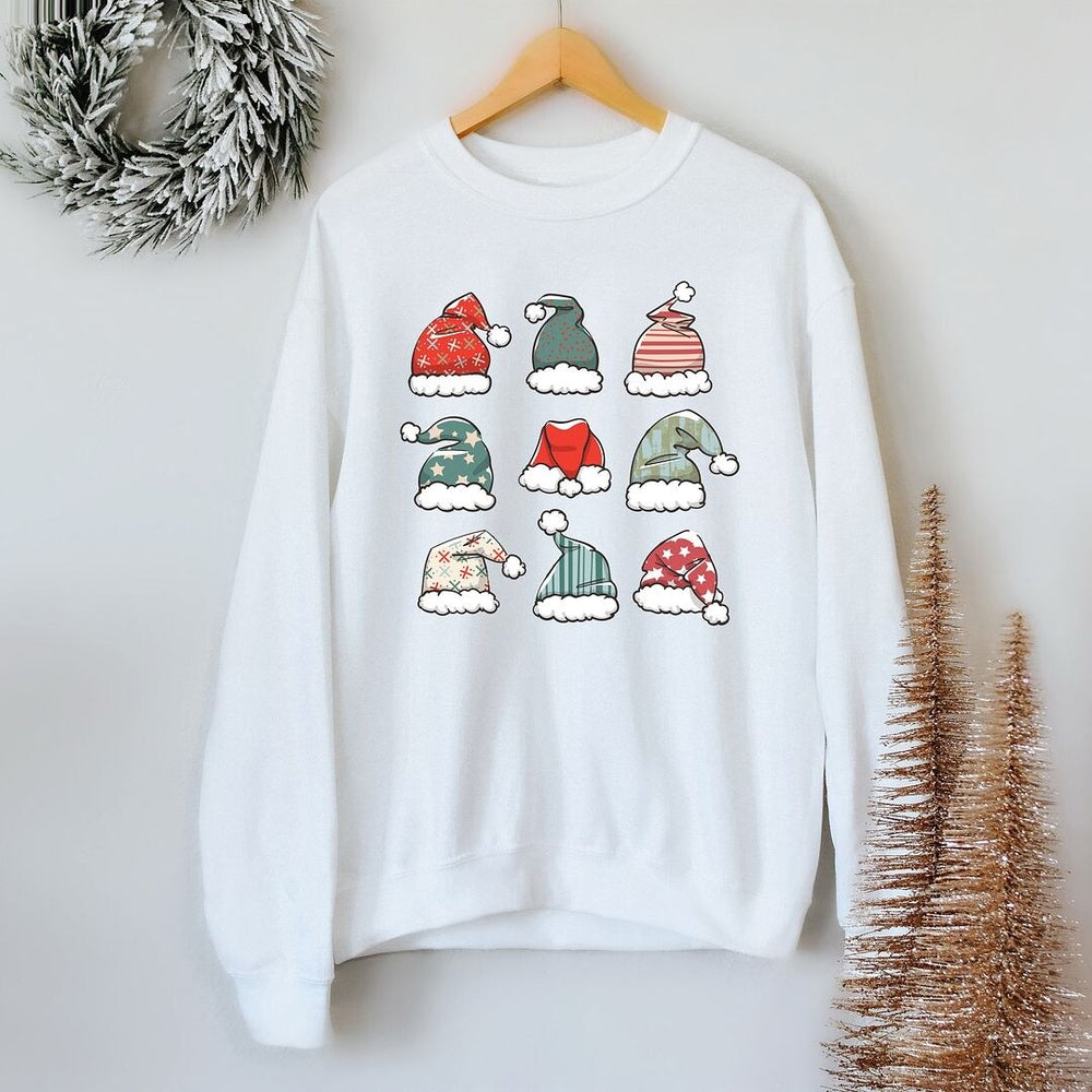 Santa Hat Chart Graphic Sweatshirt