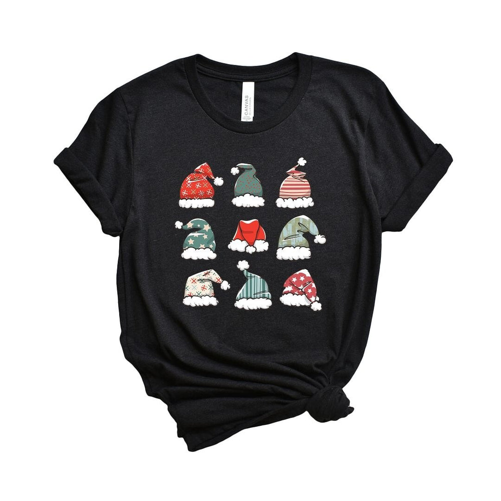 Santa Hat Chart Short Sleeve Crewnneck Tee