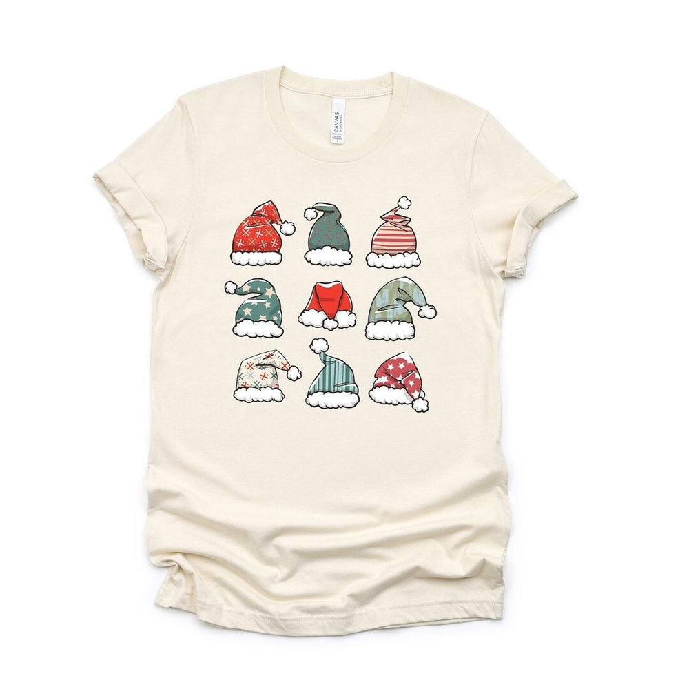 Santa Hat Chart Short Sleeve Crewnneck Tee