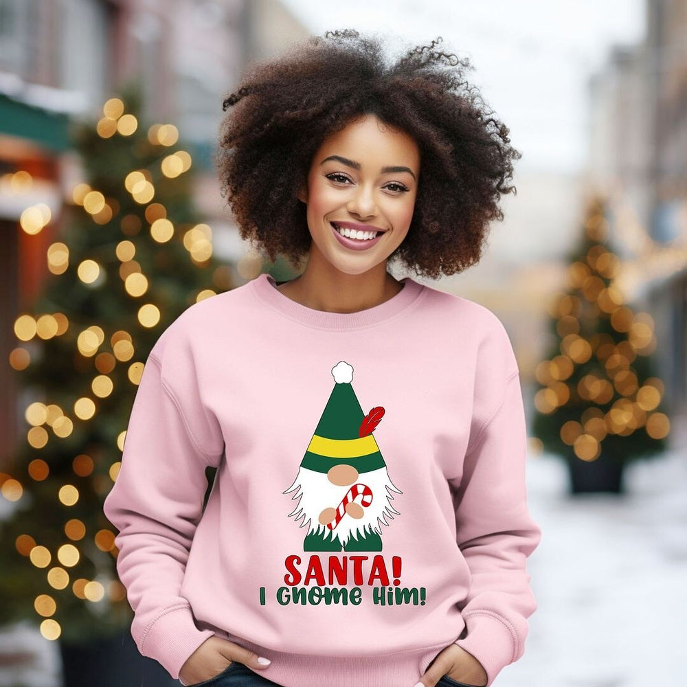 Santa I Gnome Him Graphic Sweatshirt