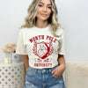 Santa North Pole University Garment Dyed Tee