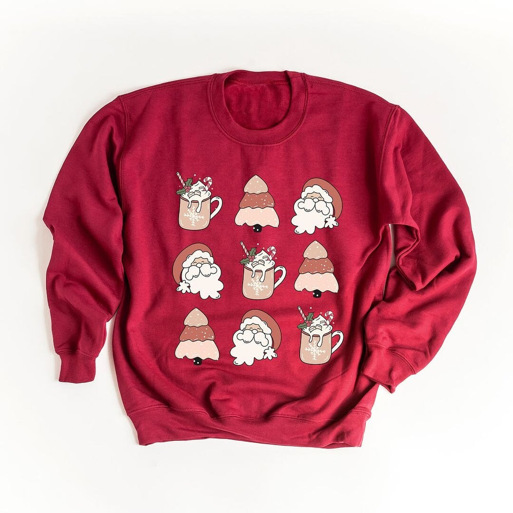 Santa Tree Mug Chart Graphic Sweatshirt