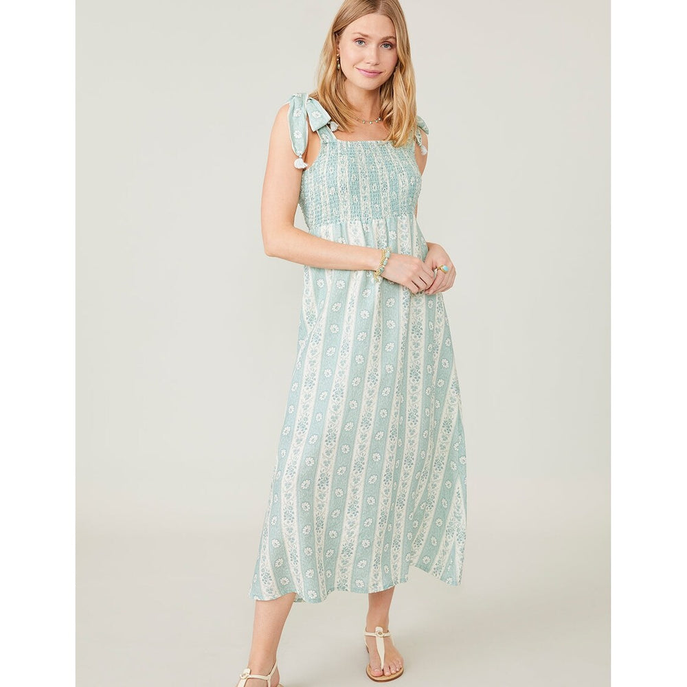 Saylor Resort Midi Dress Jane Floral Stripe