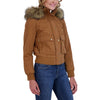 Sebby Cotton Faux Fur Trimmed Bomber Jacket